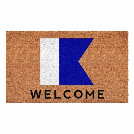 Calloway Mills Personalized Door Mat, Blue, White, Black, Natural, 24 in W x 48 in L 108122448A